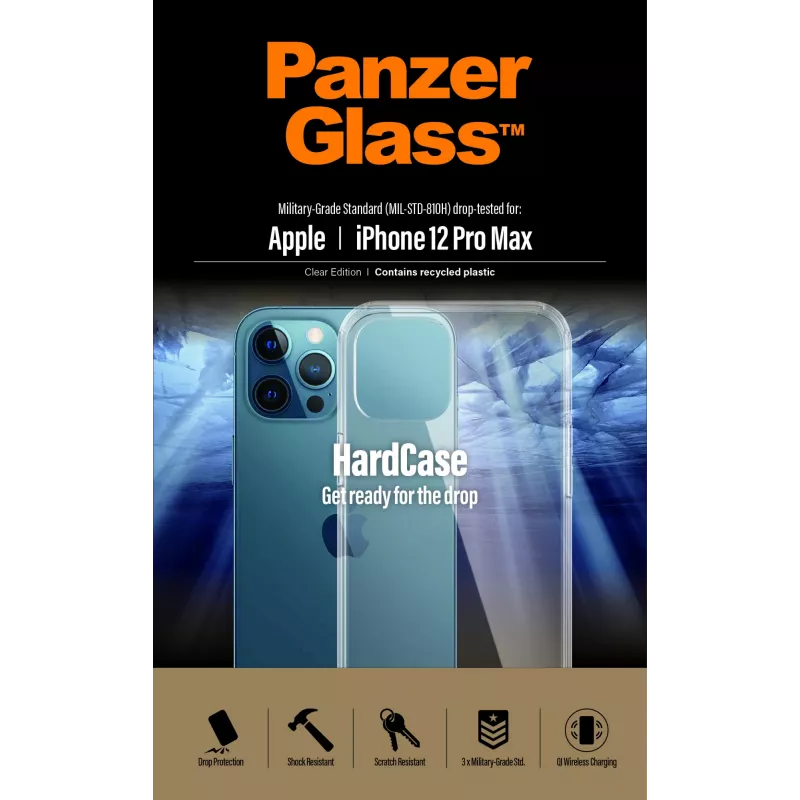 PanzerGlass ® HardCase läbipaistev kate iPhone 12 Pro Max, kaitsetüüp: kate, brändiühilduvus: Apple, ühilduvus: Apple - iPhone 12 Pro Max, toote värv: läbipaistev