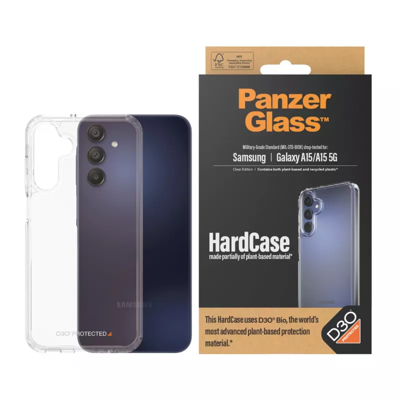 PanzerGlass ® HardCase läbipaistev D3O®-ga Samsung Galaxy A15 | A15 5G