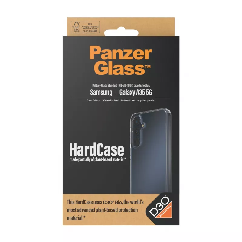 PanzerGlass ® HardCase läbipaistev D3O®-ga Samsung Galaxy A35 5G