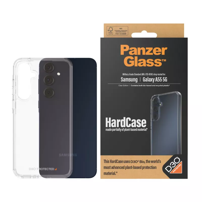 PanzerGlass ® HardCase Transparent koos D3O® Samsung Galaxy A55 5G