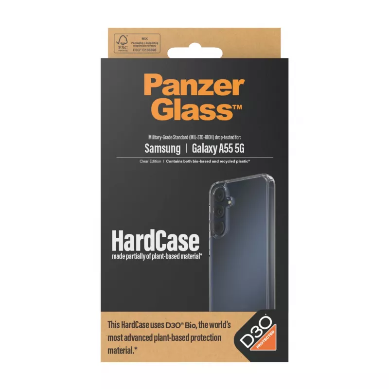 PanzerGlass ® HardCase Transparent koos D3O® Samsung Galaxy A55 5G
