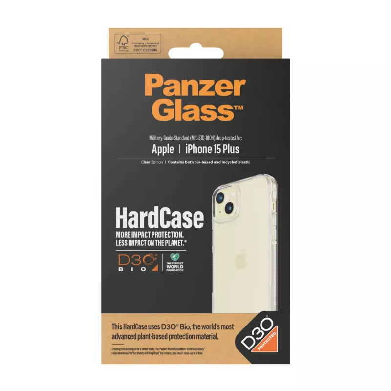 PanzerGlass® HardCase läbipaistev D3O®-ga iPhone 15 Plus