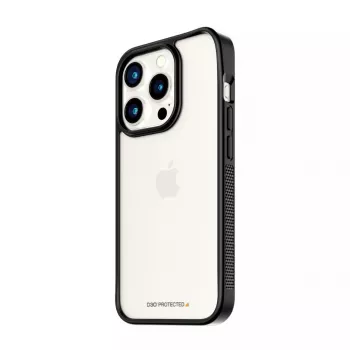 PanzerGlass ® ClearCase läbipaistev musta raami ja D3O®-ga iPhone 15 Pro