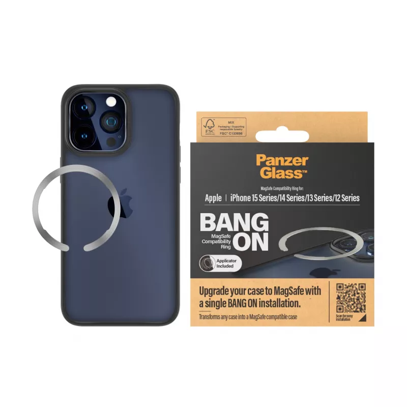 Katte PanzerGlass Bang On MagSafe Compatibility Ring iPhone 12 13 14 15 läbipaistev