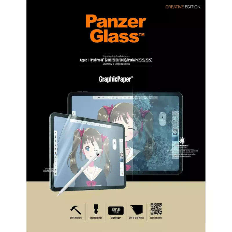PanzerGlass ® GraphicPaper® ekraanikaitse iPad Pro 11″ (2018, 2020-2022, 2024) | iPad Air 10,9'' (2020, 2022)
