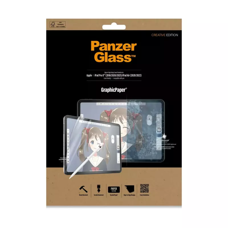 PanzerGlass ® GraphicPaper® ekraanikaitse iPad Pro 11″ (2018, 2020-2022, 2024) | iPad Air 10,9'' (2020, 2022)