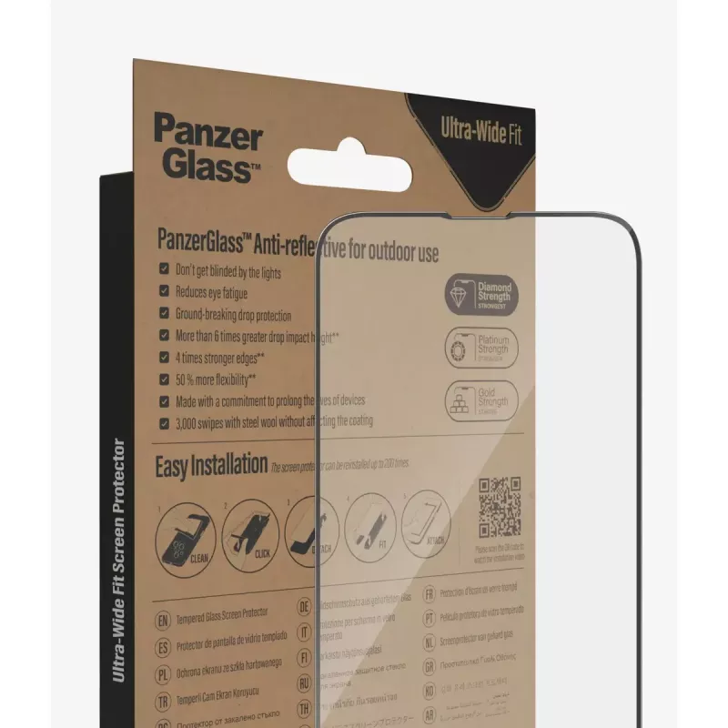 PanzerGlass ® peegeldusvastane ekraanikaitse iPhone 14 Plus | 13 Pro Max | ülilai sobivus EasyAligneriga