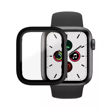 Ekraanikaitse PanzerGlass Full Body Apple Watch Series 4/5/6/SE 40mm — must, 29,8×35,1×0,43 mm