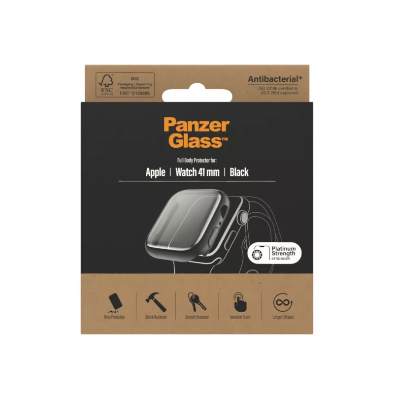 PanzerGlass ® Full body ümbris Apple Watch Series 9 | 8 | 7 | 41mm | Must