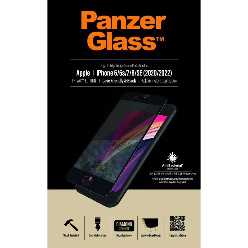 PanzerGlass ® privaatsusekraani kaitse iPhone SE (2020/2022) | 8 | 7 | 6 | 6s | servast-servani