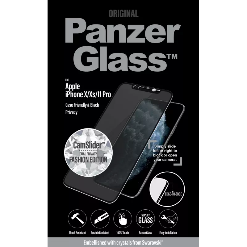 PanzerGlass® privaatsusekraanikaitse iPhone 11 Pro | Kaunistatud Swarovski® kristallidega | Servast-servani