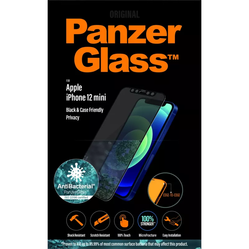 PanzerGlass ® privaatsuse ekraanikaitse iPhone 12 Mini | Edge-to-Edge