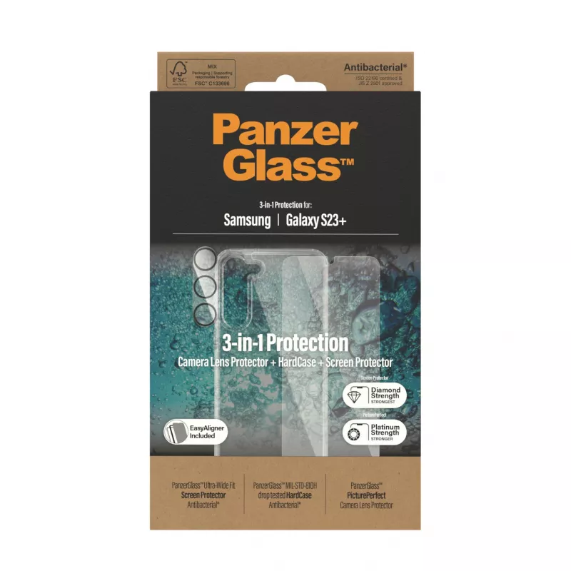 PanzerGlass Booklet ümbris iPhone 14 Pro 6.1 tolli jaoks — kaitsev raamatümbris, must/valge