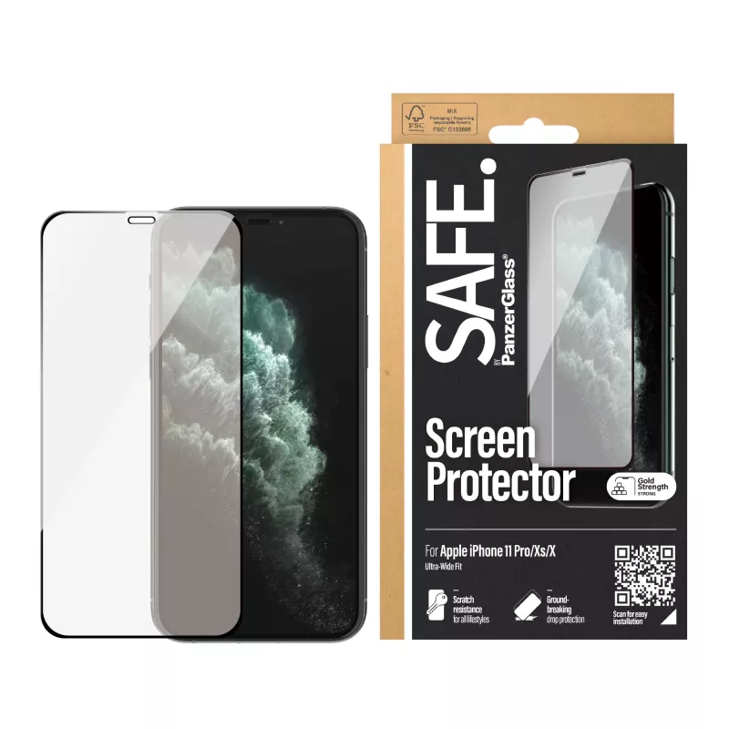 PanzerGlass SAFE. by ® ekraanikaitse iPhone X | Xs | 11 Pro | servast-servani