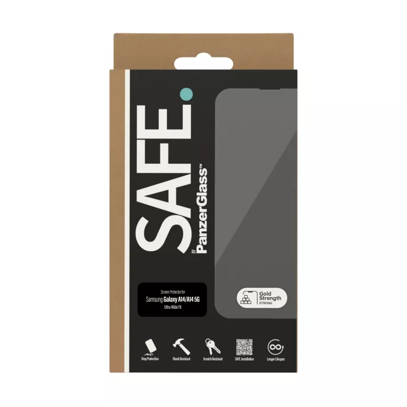 PanzerGlass SAFE. by ® ekraanikaitse Samsung Galaxy A14 | A14 5G | Ultra-Wide Fit