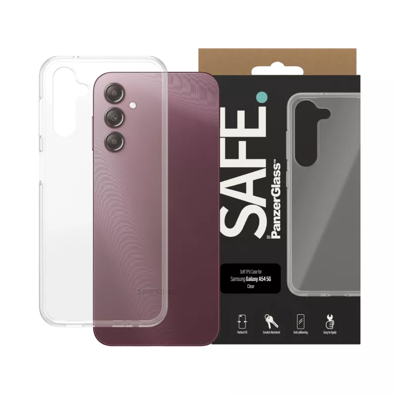 PanzerGlass SAFE. by ® TPU-ümbris Samsung Galaxy A14 | A14 5G | Läbipaistev