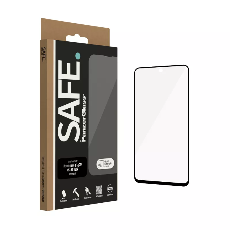 PanzerGlass SAFE. by ® ekraanikaitse Motorola moto g13 | g23 | g53 5G | Ultra-Wide Fit