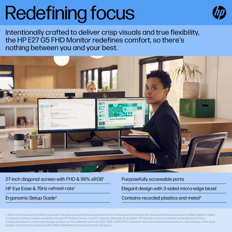 Monitor HP E27 G5 27-tolline Full HD LCD 1920 x 1080