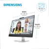 HP E27m G4 QHD USB-C konverentsimonitor, arvutimonitor 68,6 cm (27 tolli) 2560 x 1440 pikslit Quad HD LCD, must, hõbedane