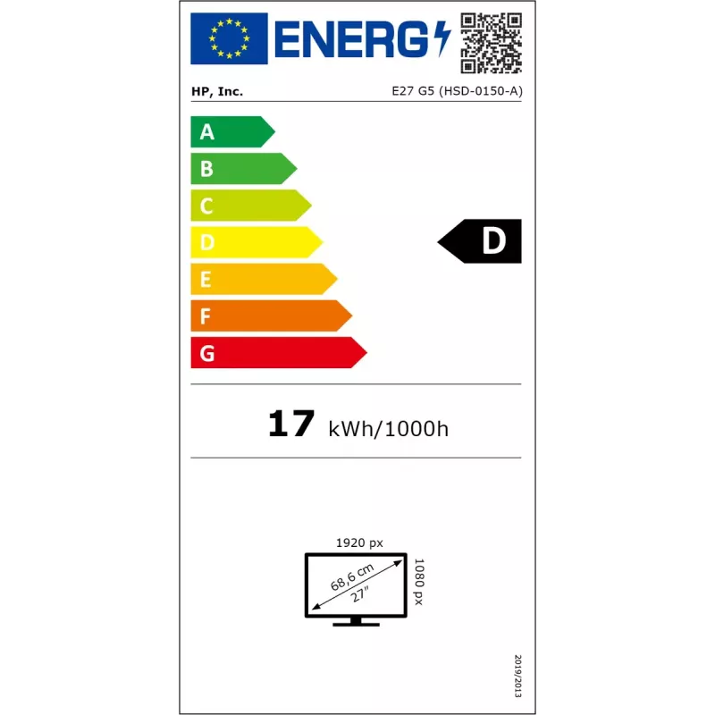 Monitor HP E27 G5 27-tolline Full HD 1920 x 1080