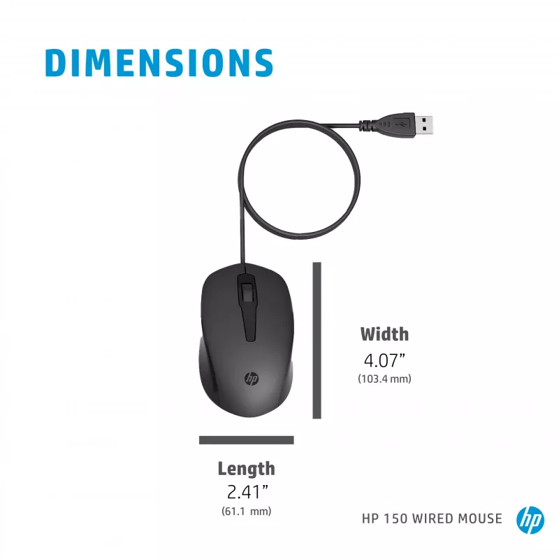 Hiir HP 150 juhtmega USB Type-A