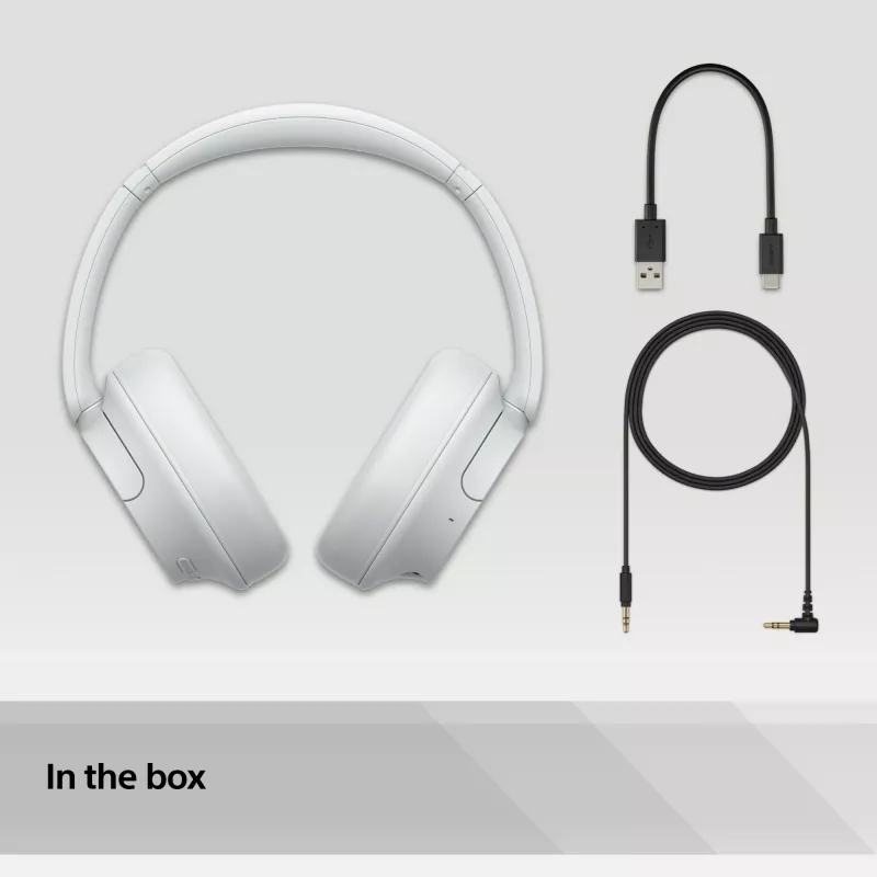 Sony WH-CH720 Peakomplekt Juhtmega ja Juhtmeta Peavõru Kõned/Muusika USB USB-C Bluetooth Valge
