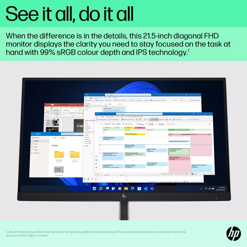 Monitor HP E-Series E22 G5 21.5 tolli täis-HD LCD 1920x1080
