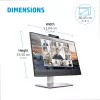 HP E24m G4 arvutikuvar 60,5 cm (23,8 tolli) 1920 x 1080 pikslit Full HD Must, Hõbedane