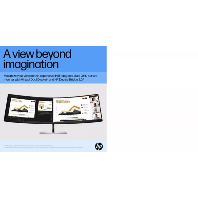 Monitor HP E45c G5 45-tolline kumer ekraan LCD DQHD resolutsioon