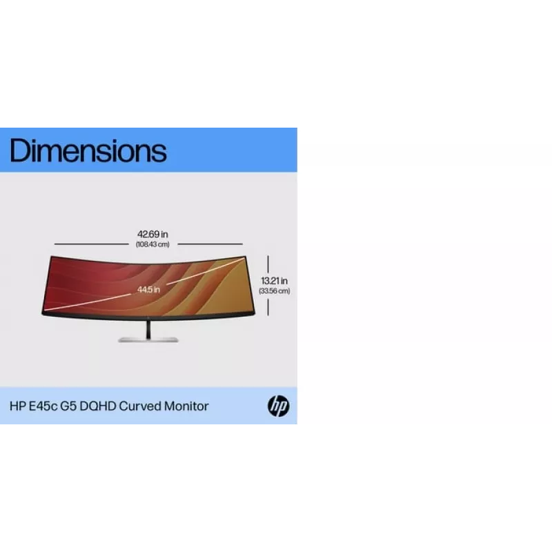 HP E45c G5 44,5-tolline kumer Dual QHD 5120 x 1440 monitor