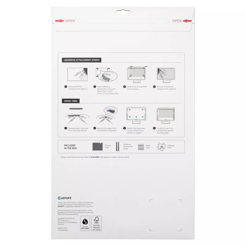 Raamita ekraani privaatsusfilter eSTUFF GLBB34808342 34 tolli 21:9