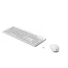 HP 230 traadita hiire ja klaviatuuri komplekt, täissuuruses (100%), traadita, RF-traadita, membraan, valge, hiir kaasas
