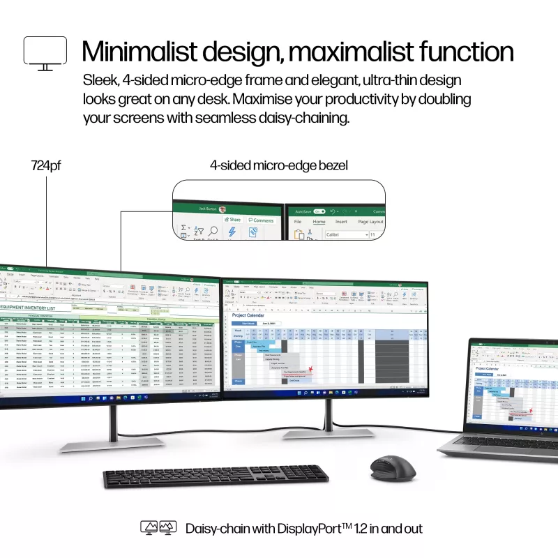 HP Series 7 Pro 23,8-tolline FHD monitor - 724pf PVC-vaba