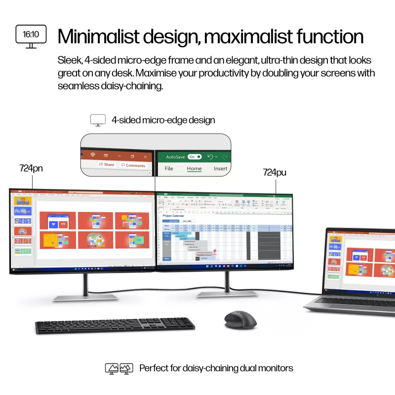 HP Series 7 Pro 24-tolline WUXGA monitor - 724pn PVC-vaba