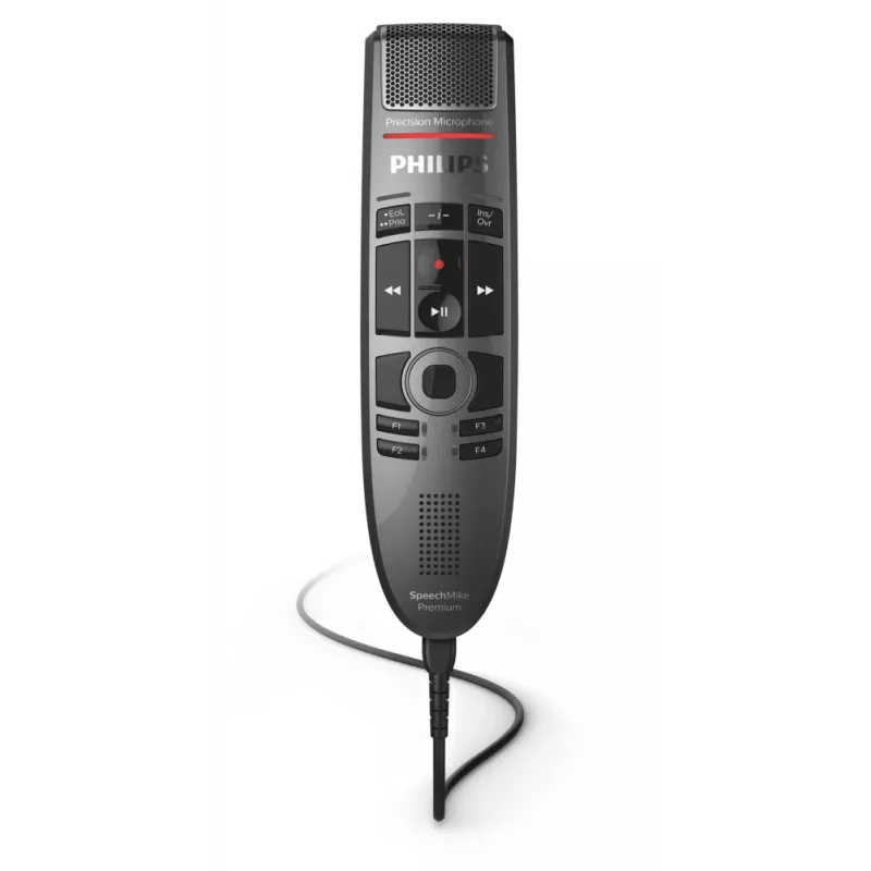 Mikrofon Philips SpeechMike Premium Touch Must Ühesuunaline USB Juhtmega -37 dB