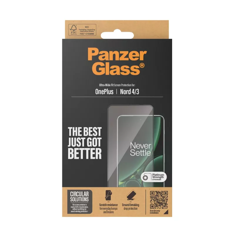 PanzerGlass ® ekraanikaitse OnePlus Nord 4 | 3 | Ultra-Wide Fit