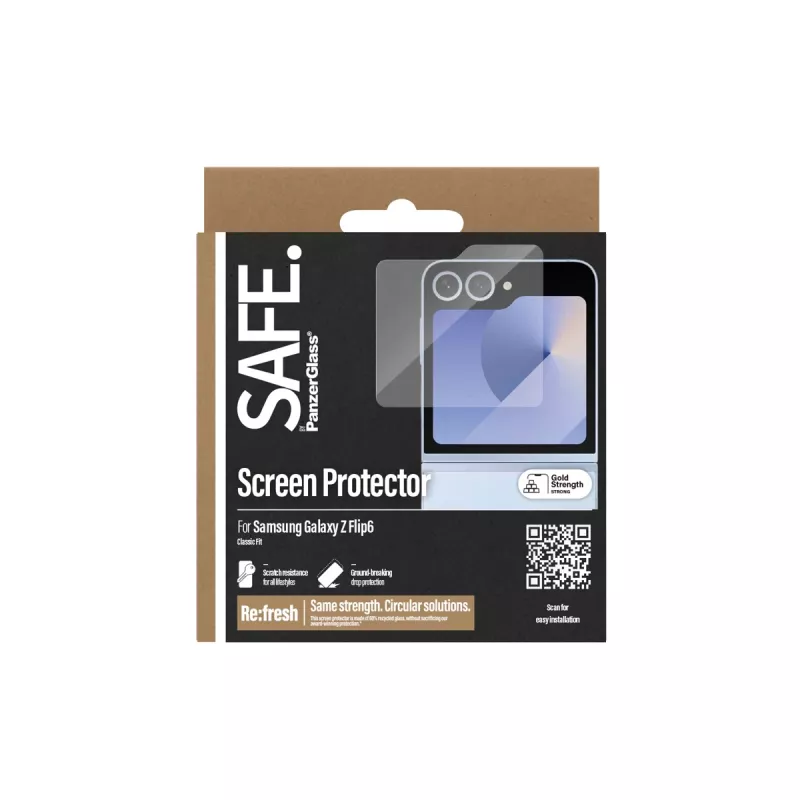 PanzerGlass SAFE. by ® Ekraanikaitse Samsung Galaxy Z Flip6 | Classic Fit