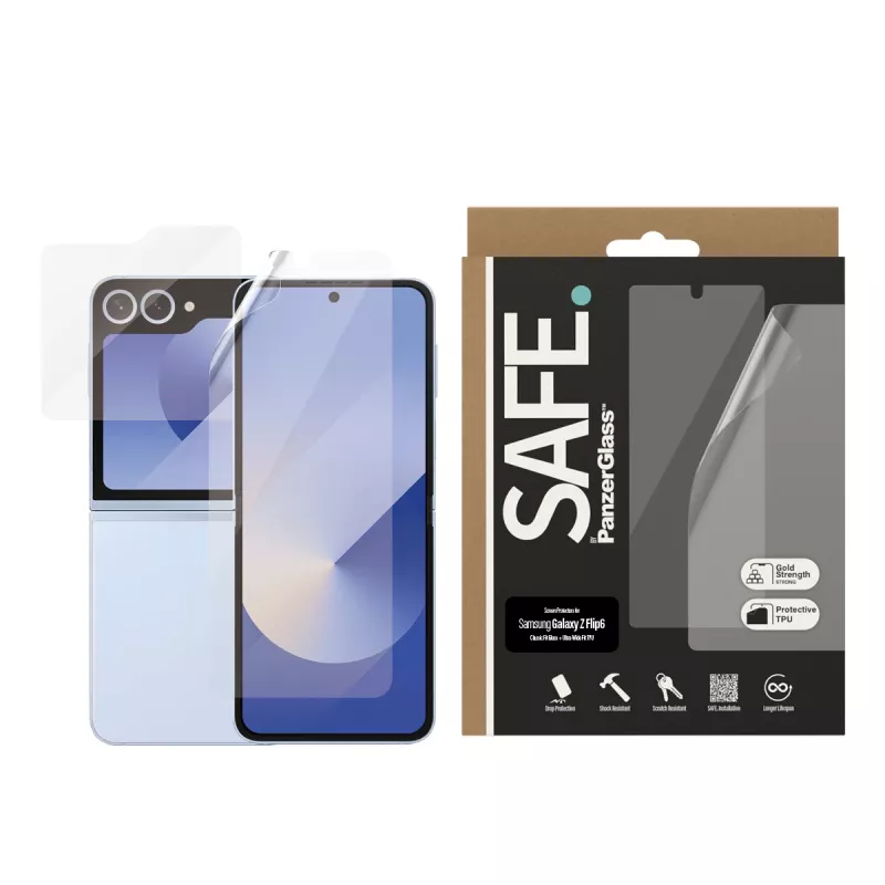PanzerGlass SAFE. by ® ekraanikaitse Samsung Galaxy Z Flip6 | Klaas ja kile