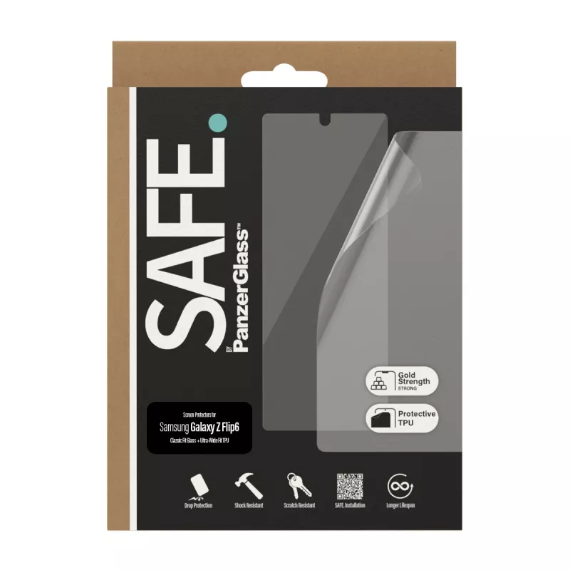 PanzerGlass SAFE. by ® ekraanikaitse Samsung Galaxy Z Flip6 | Klaas ja kile
