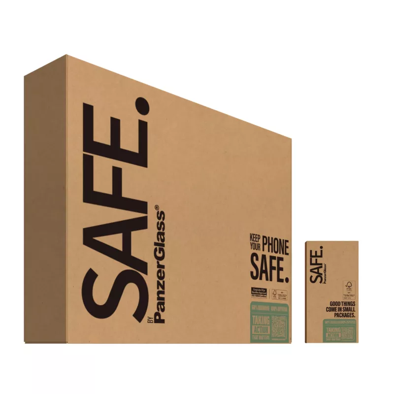 Läbipaistva ekraanikaitse komplekt PanzerGlass SAFE. by ® iPhone 16-le — karastatud klaas + PET + silikoon, läbipaistev, 50 tk
