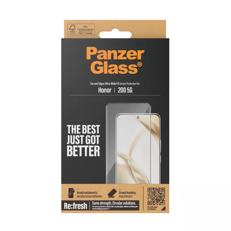 PanzerGlass ekraanikaitse Honor 200 5G ülilai katvus kriimustus- ja löögikindel