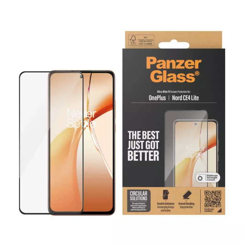 PanzerGlass ® ekraanikaitse OnePlus Nord CE4 Lite | ultra-lai sobivus