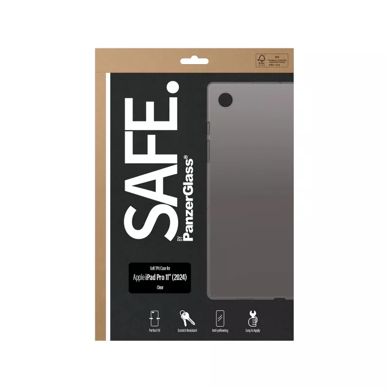 PanzerGlass SAFE. by ® TPU-ümbris läbipaistev iPad Pro 11'' (2024)