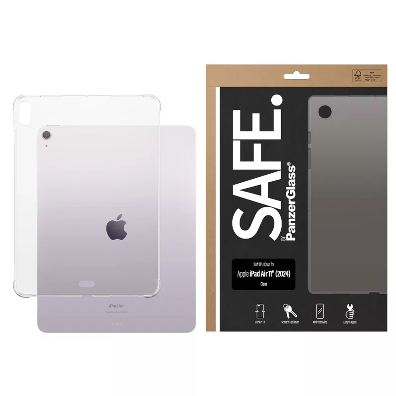 PanzerGlass SAFE. by ® TPU-kate, läbipaistev, iPad Air 11'' (2024)