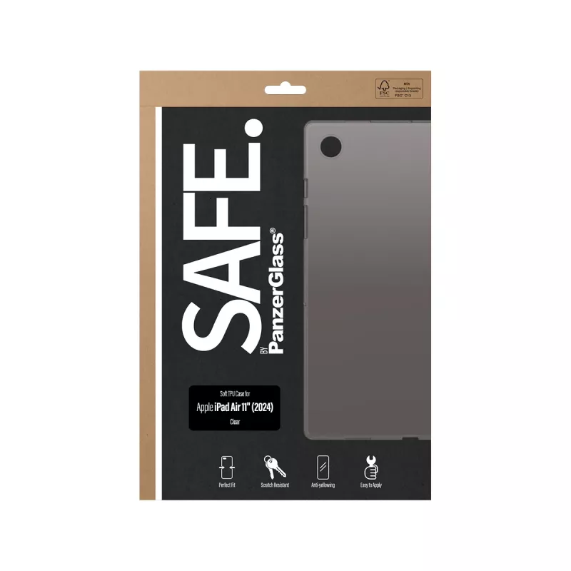 PanzerGlass SAFE. by ® TPU-kate, läbipaistev, iPad Air 11'' (2024)