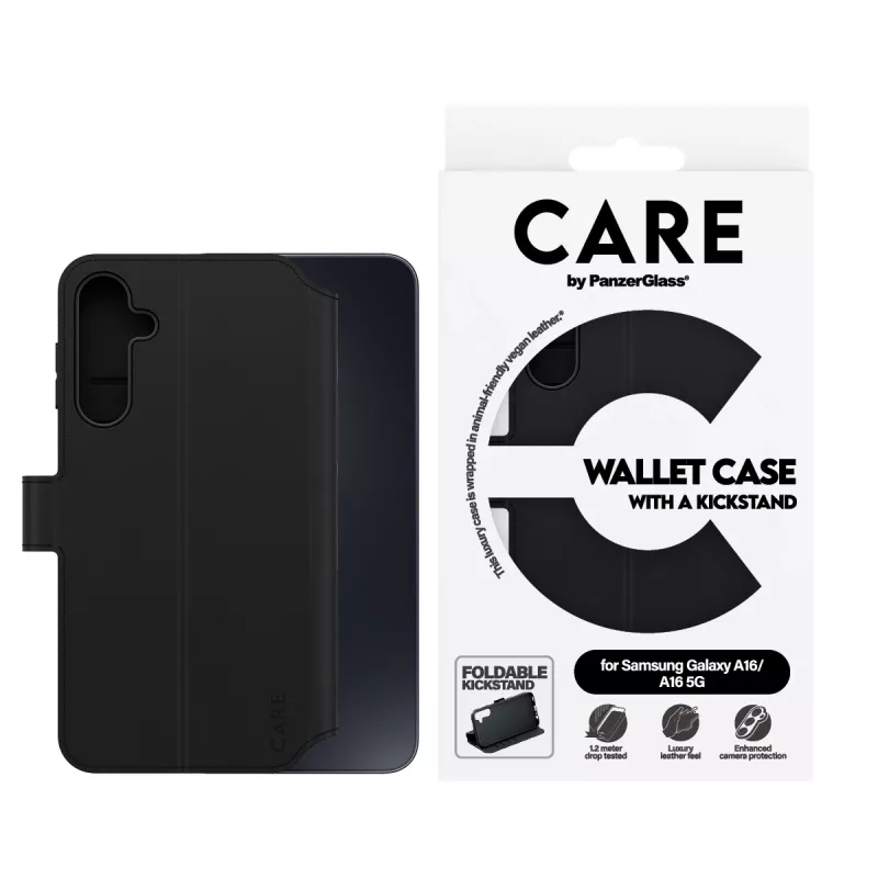 PanzerGlass CARE™ by ® rahakotiga ümbris koos tugijalaga Samsung Galaxy A16 4G | A16 5G
