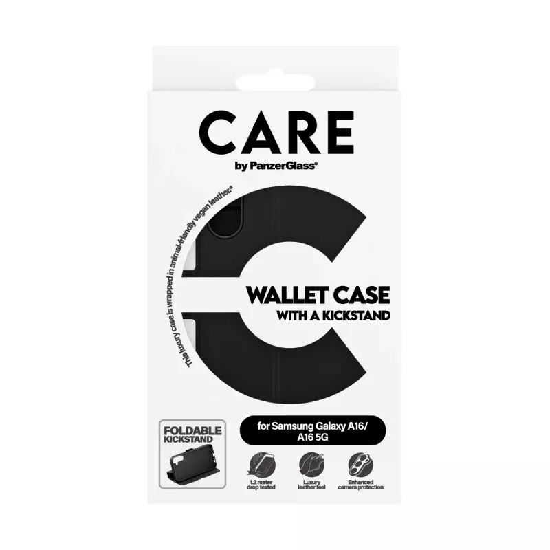 PanzerGlass CARE™ by ® rahakotiga ümbris koos tugijalaga Samsung Galaxy A16 4G | A16 5G