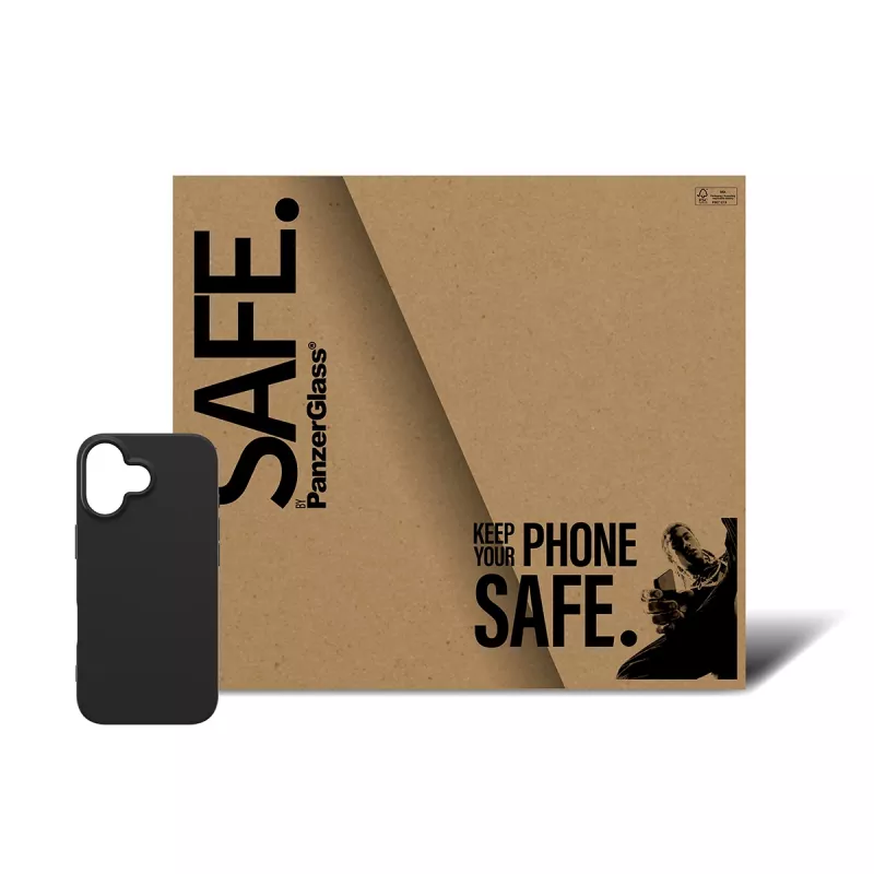 TPU-ümbris PanzerGlass SAFE. iPhone 17 jaoks — must, lööke summutav kaitsekate