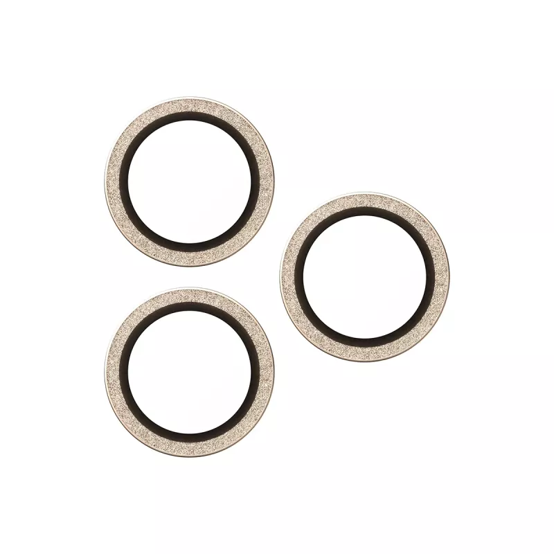 PanzerGlass ® Hoops® Kaamera objektiivi kaitseklaas Glitter Gold iPhone 17 Pro | iPhone 17 Pro Max | iPhone 16 Pro | 16 Pro Max