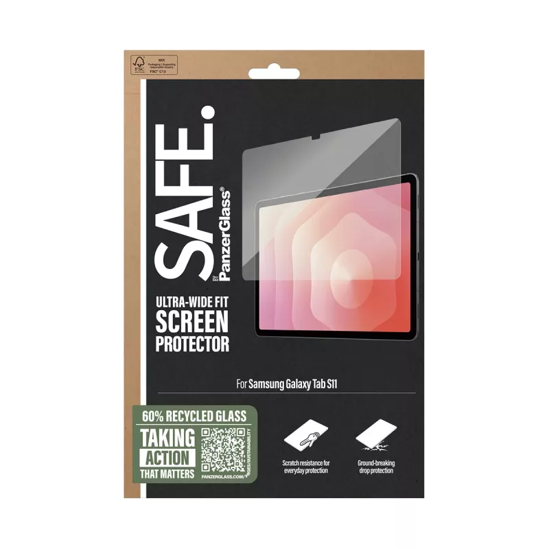 PanzerGlass SAFE. by ® ekraanikaitse Samsung Tab S11 | Ultra-Wide Fit